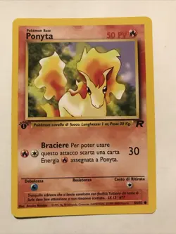 Ponyta Italian 1st Edition Pokemon Card Team Rocket 64/82 2000 - Image 1