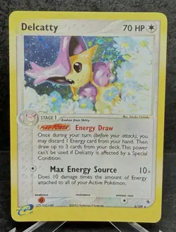 Delcatty 5/109 EX Ruby & Sapphire Holo Rare Pokemon Card TCG 2003 💫SWIRL💫 - Image 1