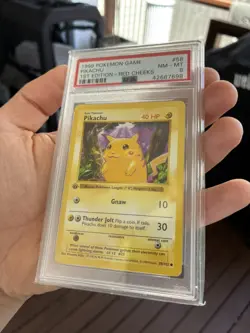 1st Edition Shadowless 1999 - Red Cheeks Pikachu - PSA 8 NM - Mint Pokemon Card - Image 5