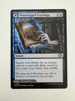 Waterlogged Teachings / Inundated Archive MTG Magic Gathering Card NM Mint MH3 - Image 1