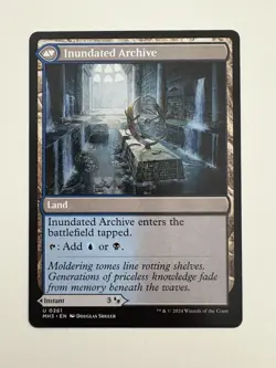 Waterlogged Teachings / Inundated Archive MTG Magic Gathering Card NM Mint MH3 - Image 2