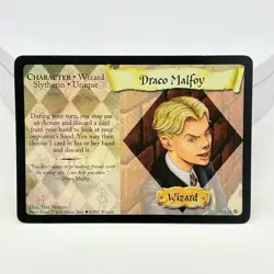 Harry Potter Trading Card Game Draco Malfoy Wizard 3/116 Base Set Holo Foil 2001 - Image 2