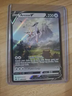 Pokemon TCG Arceus V Holo Ultra Rare Card Promo Card SWSH204 - Image 1