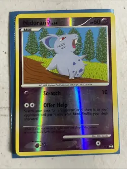 NIDORAN - 71/111 - Rising Rivals - Reverse Holo - Pokemon Card - - Image 1