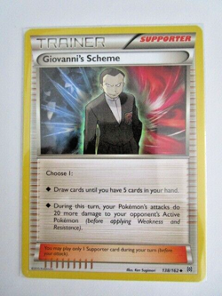 Pokemon Giovanni's Scheme 138/162 Uncommon Trainer Near Mint!! - Image 1