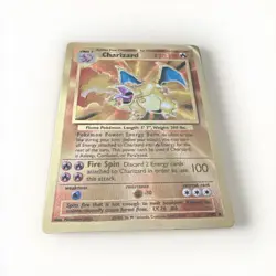 Pokemon Celebrations Gold Metal Charizard Card 4/102 Premium Collection - Image 1
