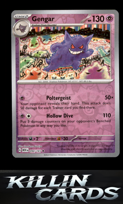 Reverse Holofoil Gengar 094/165 Pokemon Rare SV: Scarlet & Violet 151 Card NM - Image 1