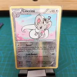 MP Pokemon Card Cinccino 88/124 XY Fates Collide Reverse Holo Ultra Rare - Image 1