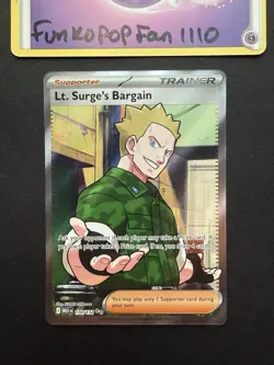 Lt. Surge's Bargain 170/132 Me01 Mega Evolution Full Art Ultra Rare Pokemon Card - Image 1