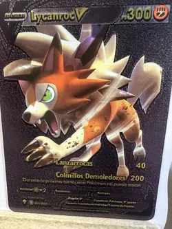 Lycanroc V Black Foil?? Fan Art??German Card - Image 1