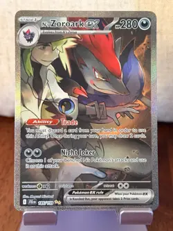 Pokemon TCG N's Zoroark EX Holo Card 185/159 Sv09: Journey Together - Image 1