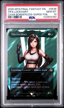 3160 Tifa Lockhart 2025 MTG Final Fantasy #0536 Surge Foil PSA 10 - Image 1