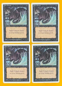 MTG DARK RITUAL (x4) Unlimited (OldManMTG 009-430) - Image 1