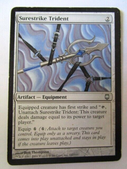 MTG Surestrike Trident Darksteel Uncommon Moderate Play!! - Image 1