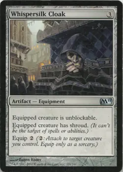 Whispersilk Cloak U Magic 2011 (M11) 221 LP-MP MTG - Image 1