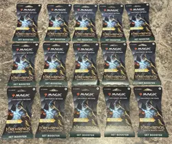 Lot of 15 - Magic MTG LOTR Tales of Middle Earth Sleeved Booster Pack - Sealed - Image 1