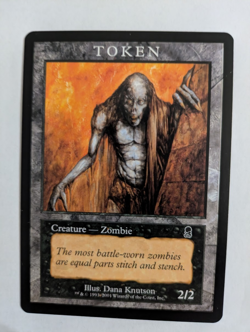 Token Zombie MTG Player Rewards 2001 (Odyssey) MTG NM Free shipping with track - Image 1