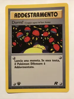 2000 Pokemon Team Rocket Sleep! Italian 79/82 1st Edition Vintage Card - Image 1