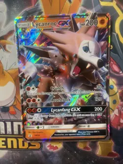 JUMBO Lycanroc GX Oversized Promo Card SM14 Full Art Holo Pokemon NM - Image 1
