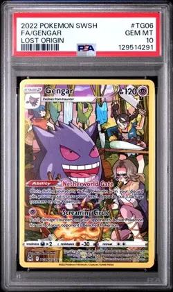 PSA 10 GENGAR TG06 LOST ORIGIN TRAINER GALLERY SWORD & SHIELD POKEMON GEM MINT - Image 1