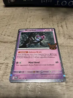 Pokemon NM Halloween Trick Or Trade 2024 Munkidori #95/167 Cosmos Rare Pokemon - Image 2
