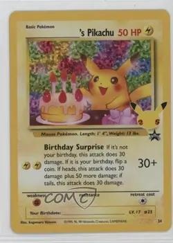 _____'s Pikachu (Wizards Black Star Promo) Pokemon Celebrations #24 - Image 1