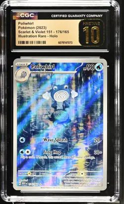 2023 Pokemon Scarlet & Violet 151 Illustration Rare Poliwhirl #176/165 CGC 10 - Image 1
