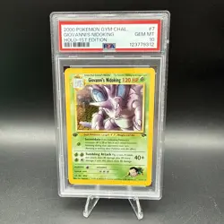 Pokemon 1st Edition Giovanni's Nidoking 7/132 PSA 10 GEM MINT Gym Challenge Holo - Image 1