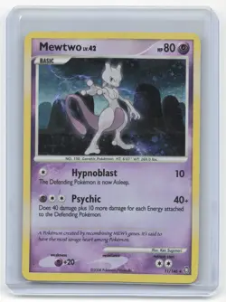 2008 Pokemon Mewtwo Legends Awakened Rare Holo #11/146 (Damaged) - Image 1