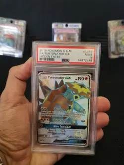 Pokemon Card 2019 PSA 9 TURTONATOR GX Full Art SV52/SV94 Sun & Moon Hidden Fates - Image 1