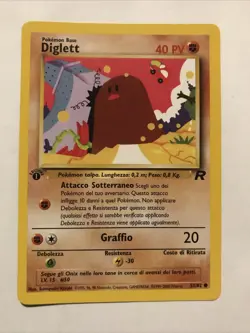 Italian Diglett 1st Edition Team Rocket 52/82 Pokemon Card - Image 1
