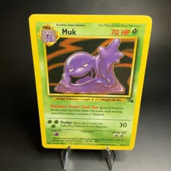 Muk 28/62 Fossil Rare Non-Holo NM/LP Vintage Pokemon TCG Card WOTC 1999 - Image 1