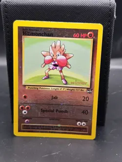 HITMONCHAN Reverse Holo POKEMON Best of Game 2 "WINNER" 2002 Trading Card #2 TCG - Image 1