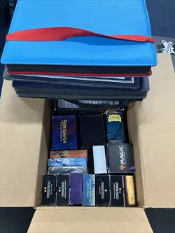 Big Lot Of Magic The Gathering Cards Collection 3 Binders And Boxes Of Cards - Image 1