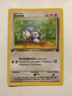 Pokemon Italian Dratini 53/82 1st Edition Team Rocket Card - Image 1