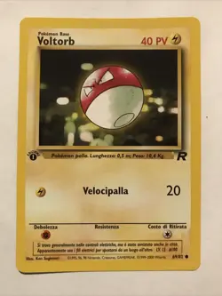 Voltorb Italian 1st Edition Pokemon Team Rocket Card 69/82 2000 - Image 1