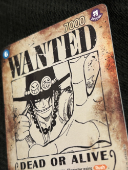 ONE PIECE PORTGAS D. ACE SP WANTED OP13-119 (ERROR) 2025 ENGLISH CARD - Image 1