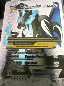 Charizard Ex Silver Foil Fan Art Display Card NM/M - Image 1