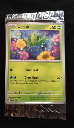 Oddish 102 SEALED Pokemon card Scarlet Violet Promo 2023 NM Near Mint - Image 1
