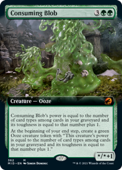 1 x Consuming Blob - Extended Art - Innistrad: Midnight Hunt - NM-Mint - MTG - Image 1