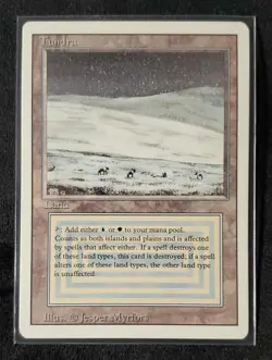 MtG Magic the Gathering Revised Edition 1994 Tundra Dual Land Lightly played - Image 1