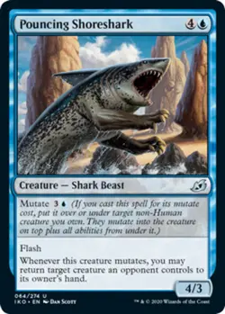 1x Pouncing Shoreshark - Ikoria: Lair of Behemoths - Near Mint, English - MTG! - Image 1