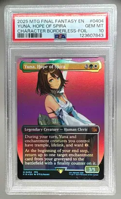 Yuna Hope of Spira BL 2025 Magic: The Gathering Final Fantasy #0404 Foil PSA 10 - Image 1