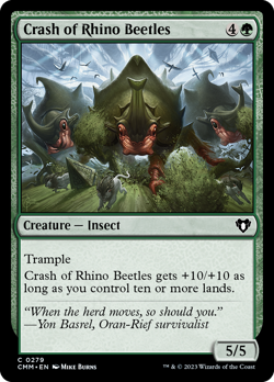 Crash of Rhino Beetles [Commander Masters] Magic MTG - Image 1