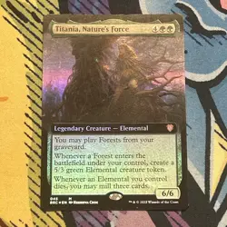 Titania, Nature's Force (Extended Art) Commander: The Brothers' War Foil NM - Image 1