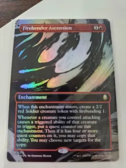 Firebender Ascension Borderless FOIL MTG Avatar: TLA Nm/M *ON HAND* - Image 1