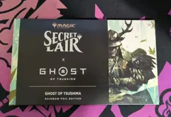 Ghost Of Tsushima Playstation MTG Rainbow Foil Secret Lair Sealed - Image 1