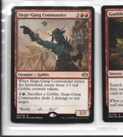 Siege-Gang Commander Dominaria Remastered Magic The Gathering MTG RARE GAMECARD - Image 1