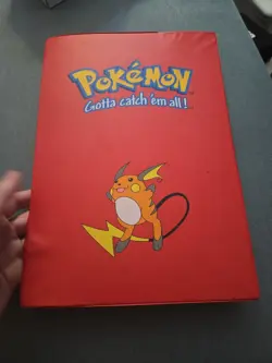 Pikachu Gotta Catch 'Em All Red 4-Pocket Card Binder - Vintage 1999 - Image 1