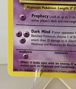 Pokemon TCG Hypno 23/62 Non-Holo Fossil Vintage 1999 WOTC NM ⭐ Super Clean ⭐ - Image 4